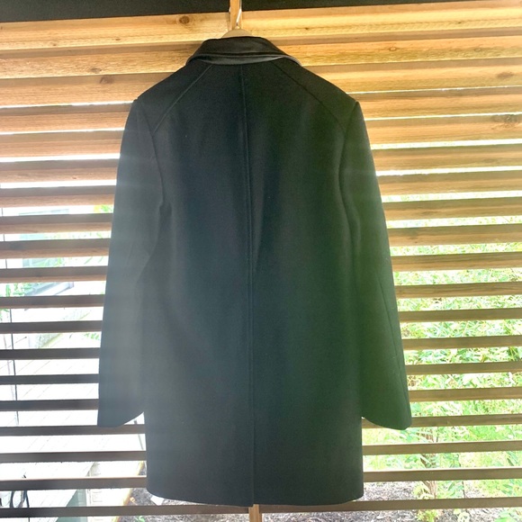 ELEVEN PARIS Wool Leather 40 Winter Over Coat Jacket Heavy - Picture 12 of 12